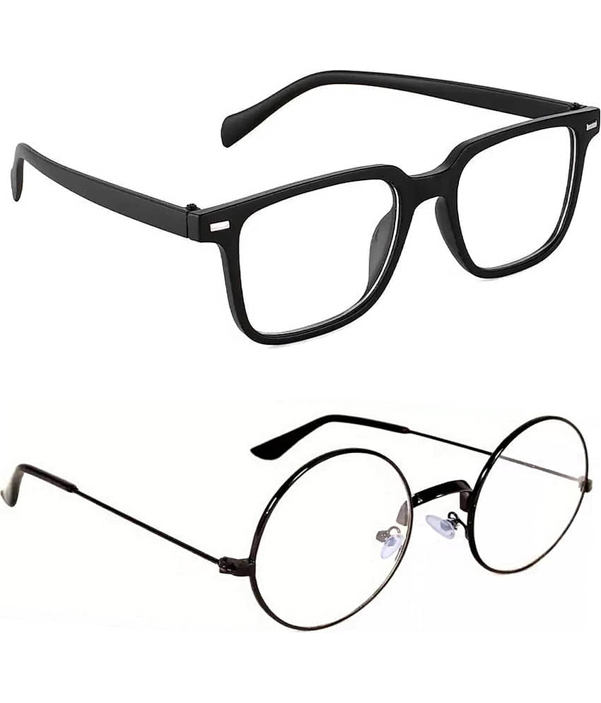 Elligator Black Rectangular Sunglasses ( Pack of 2 )