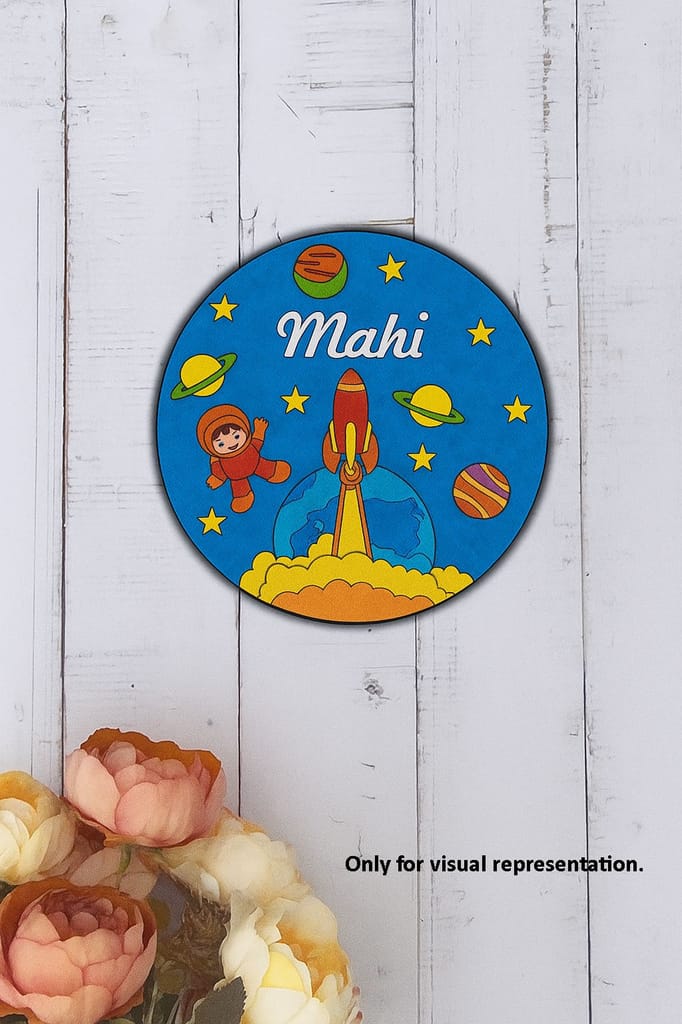 Dbeautify's DIY Rocket Launch Personalized Name Plate