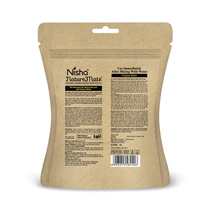 Nisha Nature Mate Henna Based Hair Colour Original Black 45gm Pack of 3, No Ammonia, No Resorcinol, 100% Grey Coverage