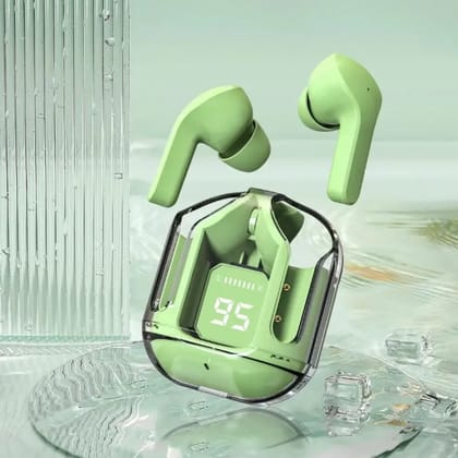 Water Resistant Wireless Earbuds - Transparent Case