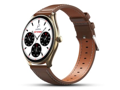 Pebble Royale Legend 1.43" AMOLED Display, Slimmest Design, Bluetooth Calling, Premium Built, Always On Display, Multi Sports Mode, Smart Watch - Brown Pebble Royale Legend 1.43" AMOLED Display, Slimmest Design, Bluetooth Calling, Premium Built, Always On Display, Multi Sports Mode, Smart Watch - Brown