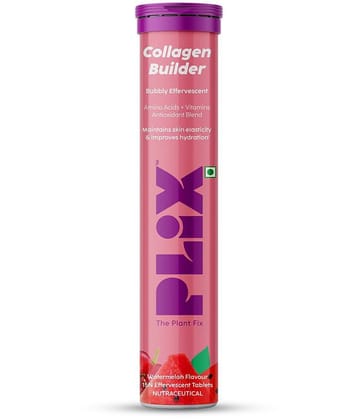 Plix Collagen Builder Effervescent For Improved Skin Elasticity & AntiAgeing(15 Tablets)