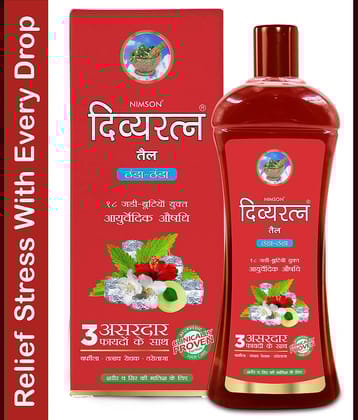 Nimson Divyaratna Ayurvedic Cool Hair Oil Relieves Headache & stress,450 ml (Pack of 1)