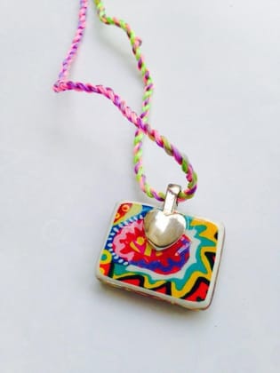 Coloree - Small Rectangle Glass Pendant
