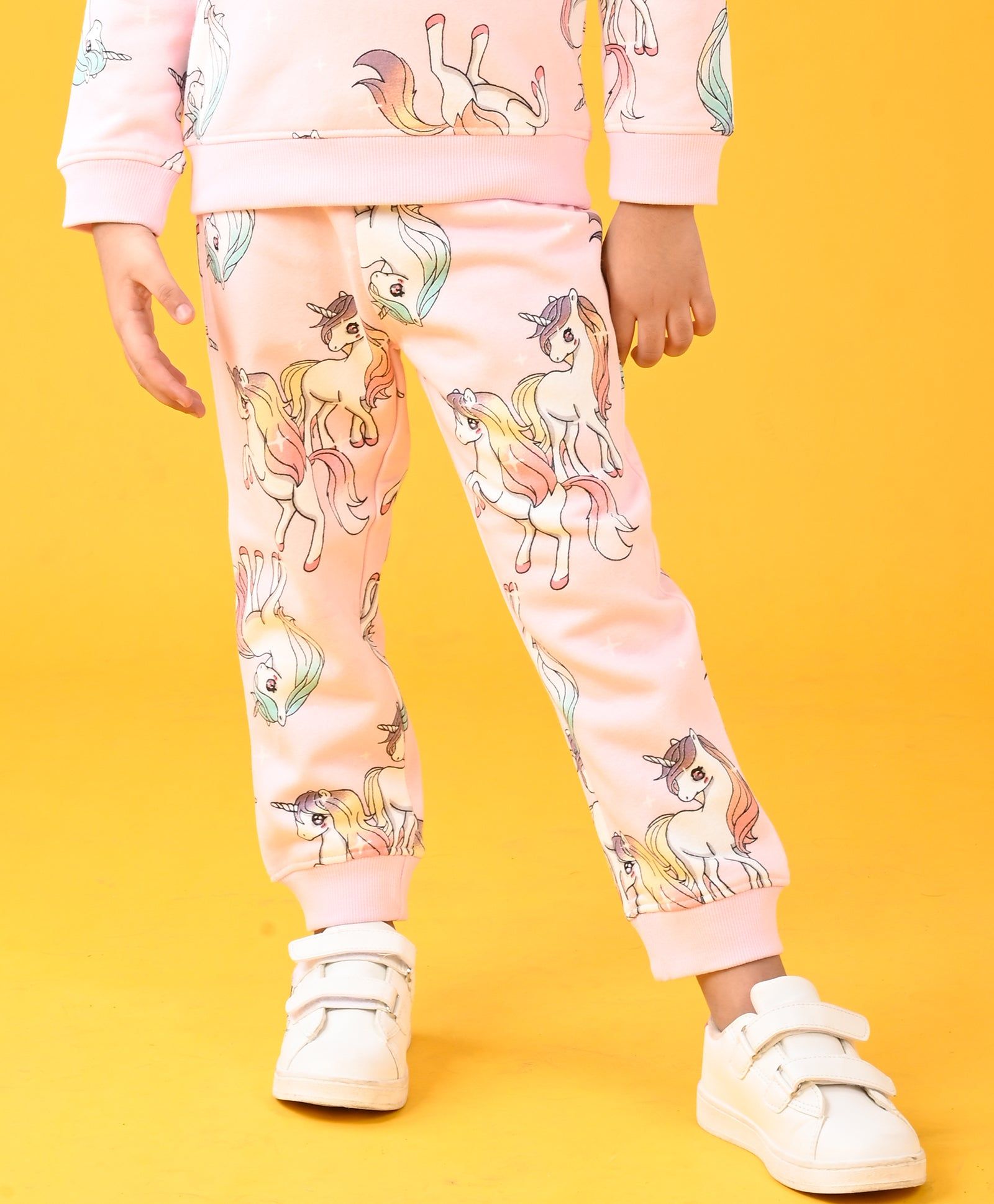 UNICORN STAR PRETTY PINK FLEECE JOGGER - PINK-0-6 MONTHS / 1N / PINK