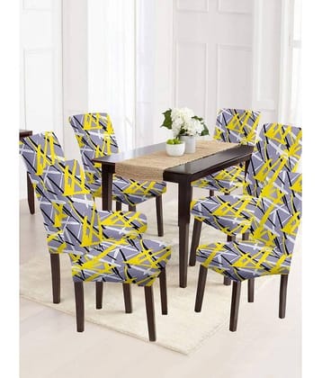 Cortina - 1 Seater Polyester Chair Cover ( Pack of 4 )