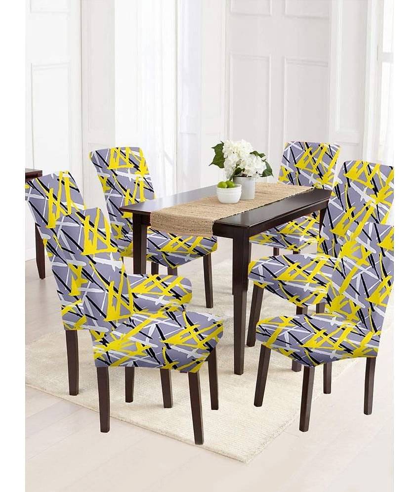 Cortina - 1 Seater Polyester Chair Cover ( Pack of 4 )