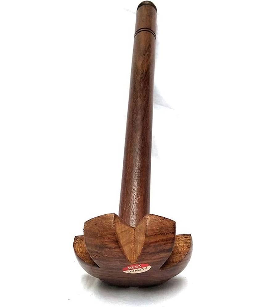 SWH - Brown Wooden Potato Masher ( Pack of 1 )