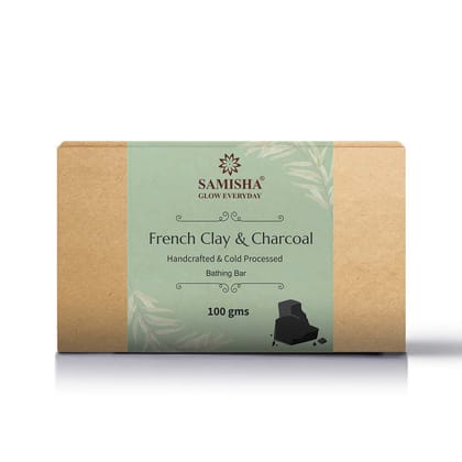 French Green Clay & Charcoal Soap - 100gm French Green Clay & Charcoal Soap - 100gm