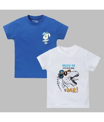 ETCHED DESIGN Pack of 1 Boys Cotton T-Shirt ( Multicolor )