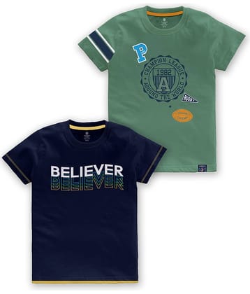 CODEZ Pack of 1 Boys Cotton Blend T-Shirt ( Multi Color )