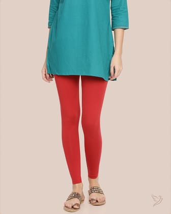 Cotton Ankle Legging - Lip Stick-S / Lip Stick