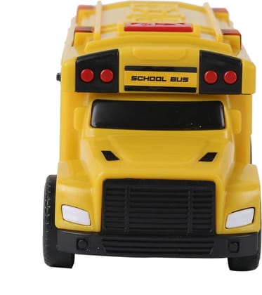 Dickie Simba Battery Operated School Bus with Light and Sound - 15 cm  (Multicolor)