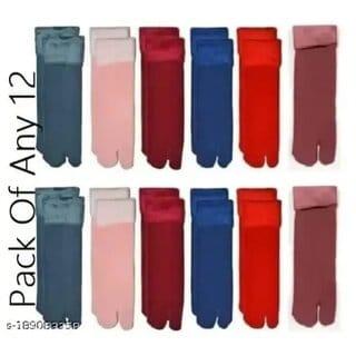 Woolen Socks for Women With Velvet Fur Inside  Themral Warm Fur Socks For Women(Pack of 12)
