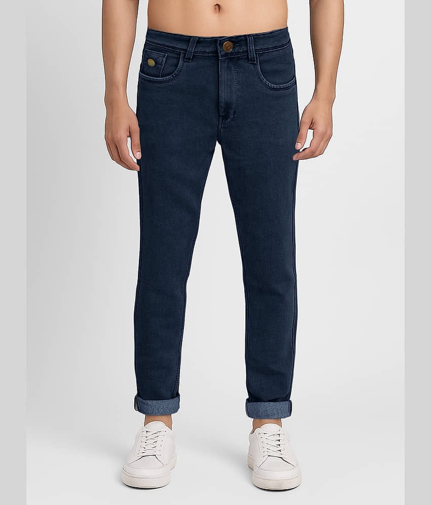 plounge Slim Fit Clean Look Men's Jeans - Navy Blue ( Pack of 1 )