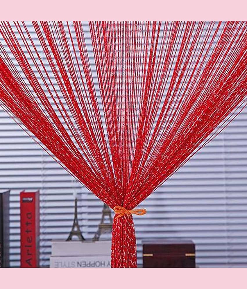 PINDIA Set of 2 Door Solid String Curtain