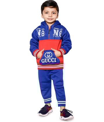 New Collection Pack of 1 Boys Polyester Cardigan Sweater ( Blue )