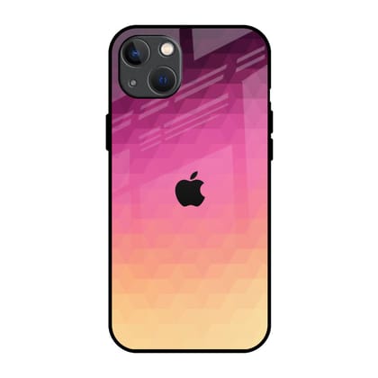 Geometric Pink Diamond Glass Case for iPhone 13