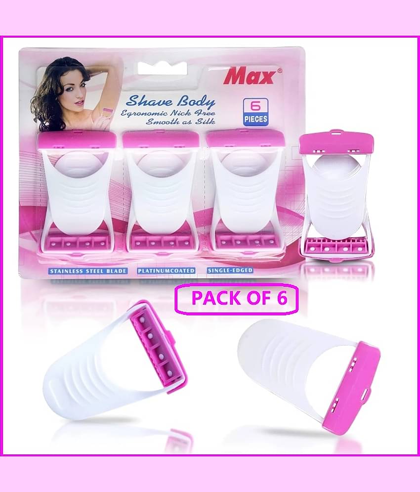 Max Body Shaver Razor Disposable and Bikini Razor For Women and Girl (set of 6)