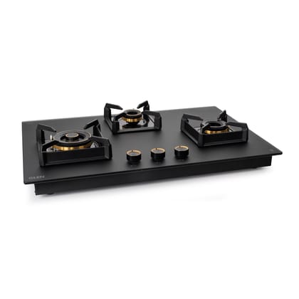 3 Burner DFVS Matt Glass Hob with Mini Triple Ring Total Brass Burner Auto Ignition (BH1073XLDFTHTTRMG)