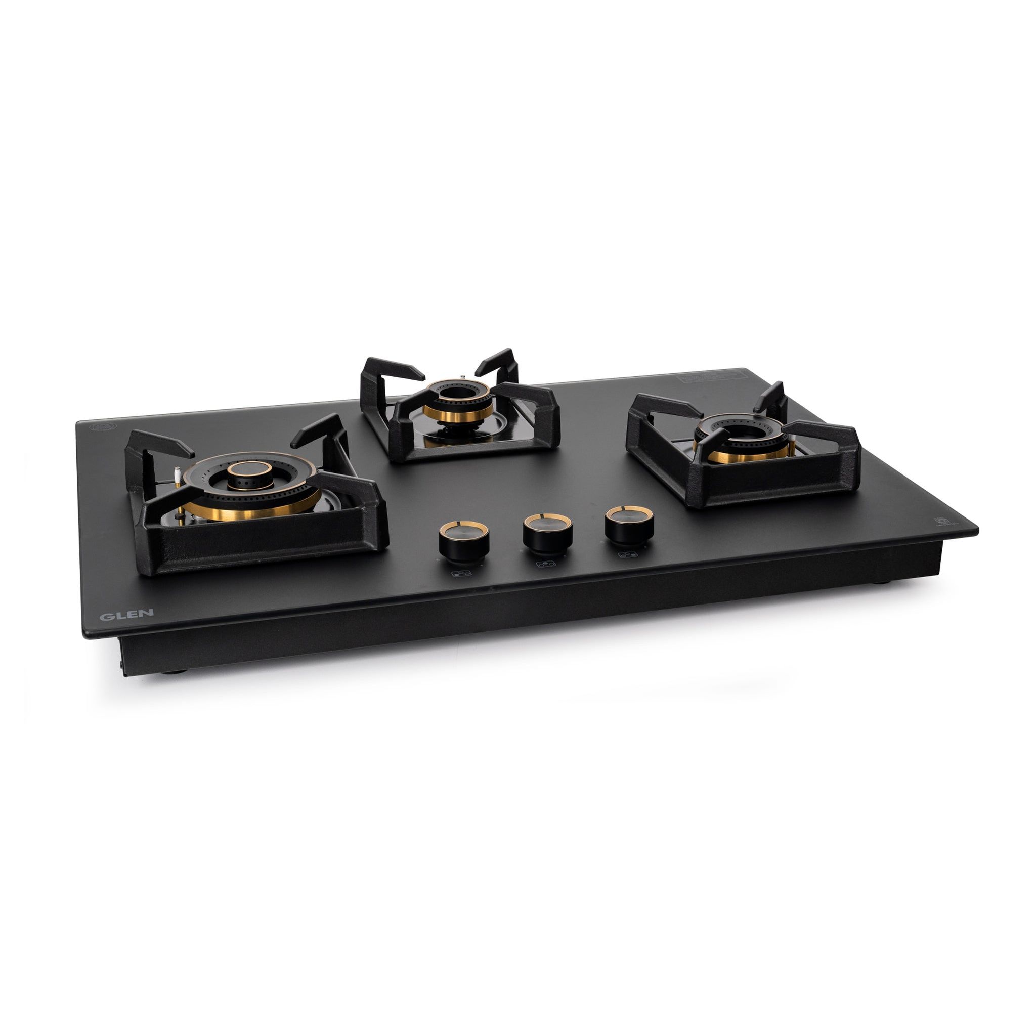 3 Burner DFVS Matt Glass Hob with Mini Triple Ring Total Brass Burner Auto Ignition (BH1073XLDFTHTTRMG)