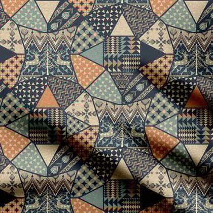 Warmly winter cheater Print Fabric-Cotton