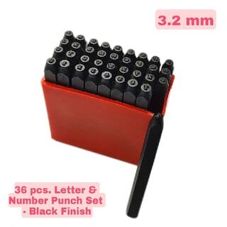 Scorpion Number Punch Set 1/8 - (3.2 mm) Hardened Steel/Metal Die Jewelers with Case