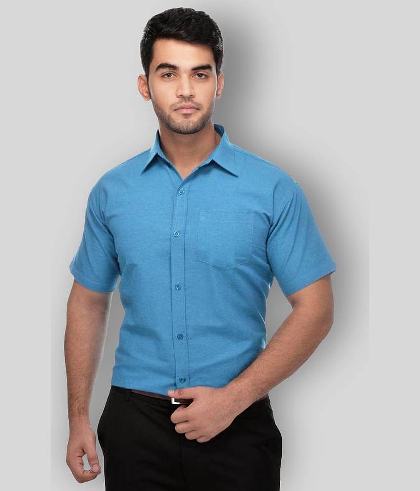 DESHBANDHU DBK - Blue Cotton Regular Fit Men's Formal Shirt (Pack of 1)