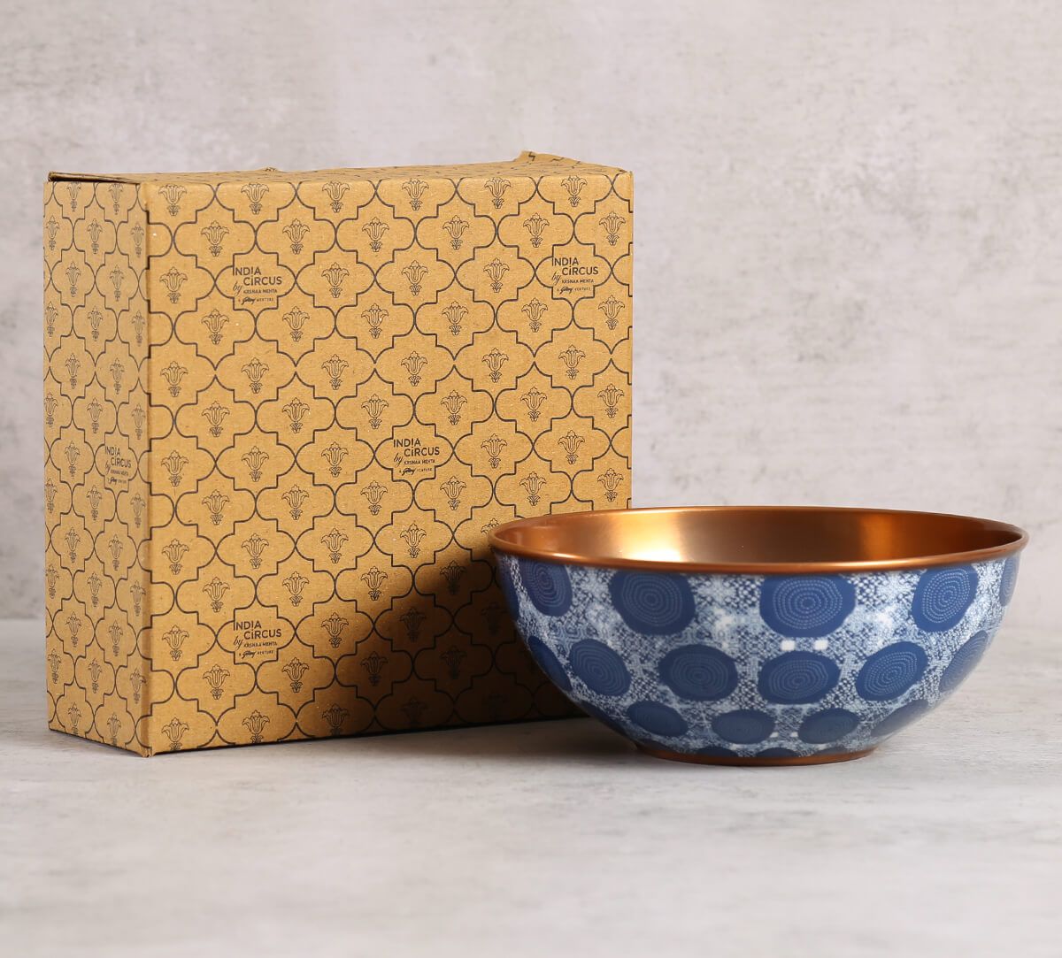 India Circus Beryl Indigo Copper Bowl