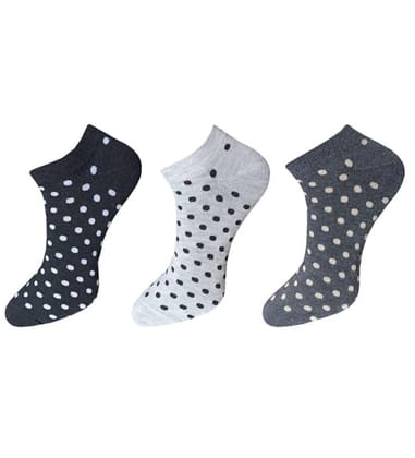 3_Pair Set Unisex Casual Cotton Printed Ankle Length Socks (Multicolor)-PID54108