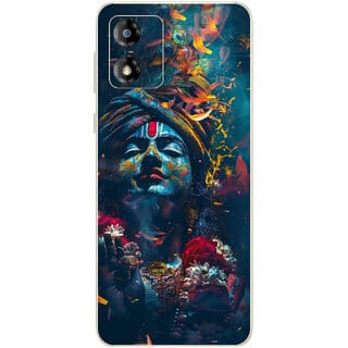 Yug Emporium Moto E13 Art Krishna Leather Premium Theme Full Back & Side Coverage (Back Cover Multicolor)