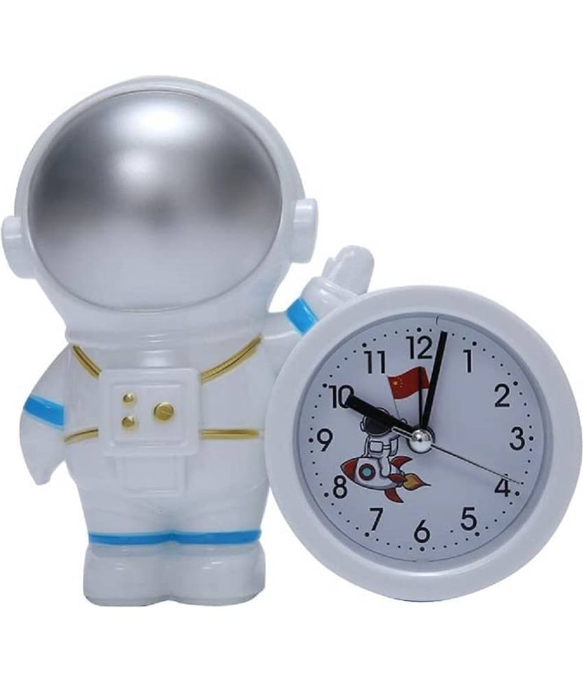JELLIFY Analog Astronaut Shape Desk Table Alarm Clock for Kids and Students (Multicolor ) Clock