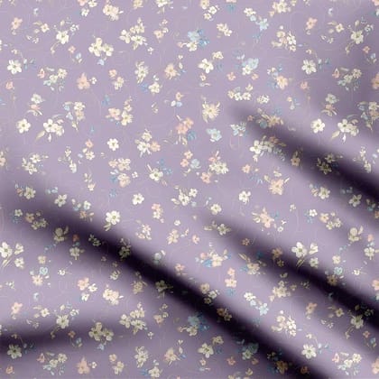 Lavender Floral 1.3 Print Fabric-Cotton