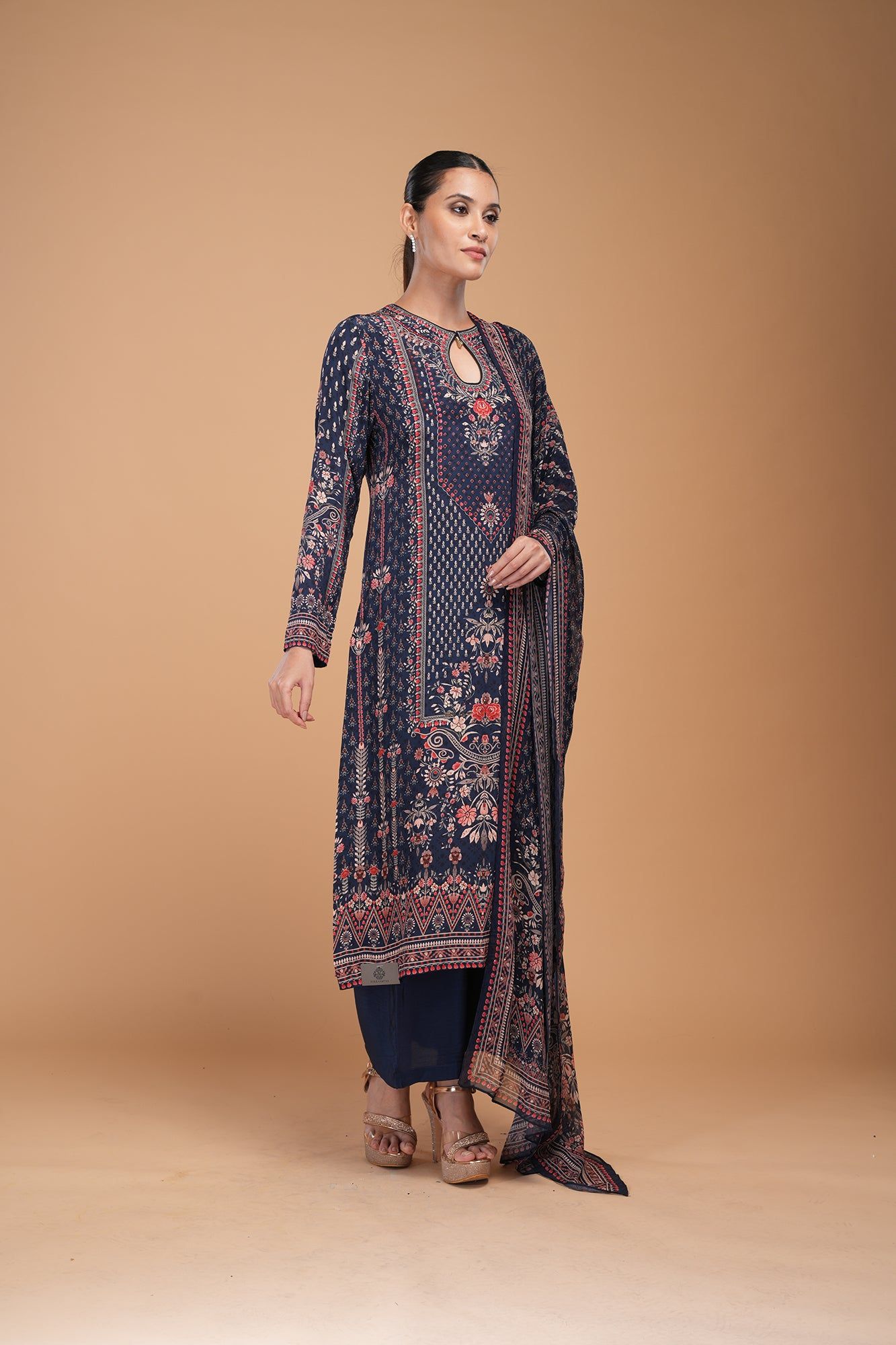 Navy Blue Color Suit Set-XS