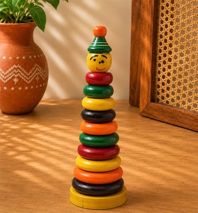 Handcrafted Lacquerware Wooden Stacking Rings