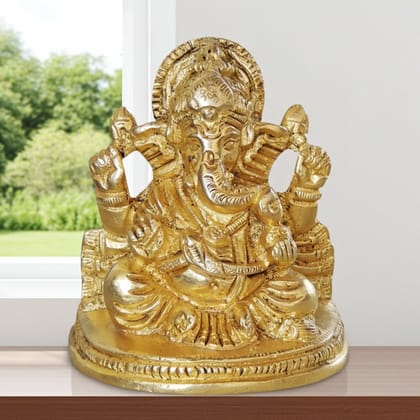 Brass Showpiece Ganesh Ji Statue (BSMAS1047 C)