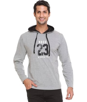 FUEL2FASH Grey Cotton Blend Printed T-Shirt Single Pack