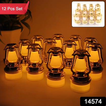 Decorative Vintage Lantern Style Flameless LED Candles (12 Pc)