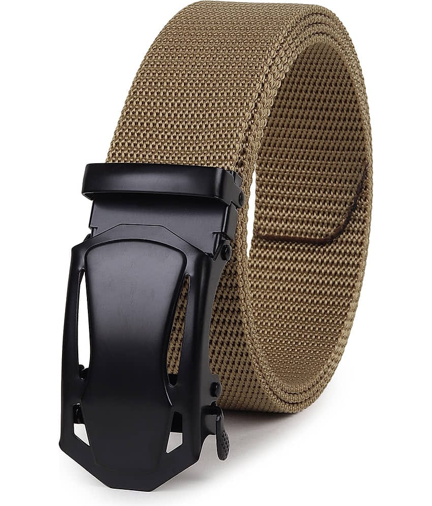 SILKSHOPPING - Black Nylon Men's Casual Belt ( Pack of 1 )