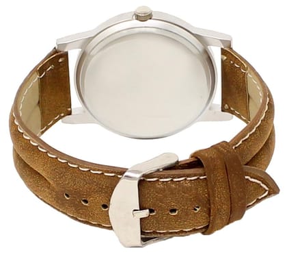 White 3D Look Analog Watch for Men LR09