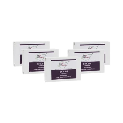 Artnweavess Lavender Cow Ghee Herbal Soap, 100 gm - Pack of 5