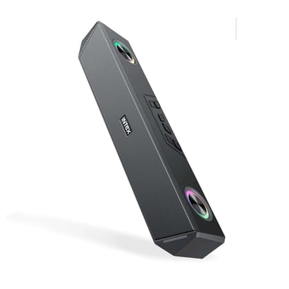 Intex Beast Pro 20X Soundbar 20W Output with RGB Light | Bluetooth 5.0, USB, AUX, TF Card, TWS Pairing, Type-C Charging, 10 Hours Playback, Portable Home Audio Speaker System