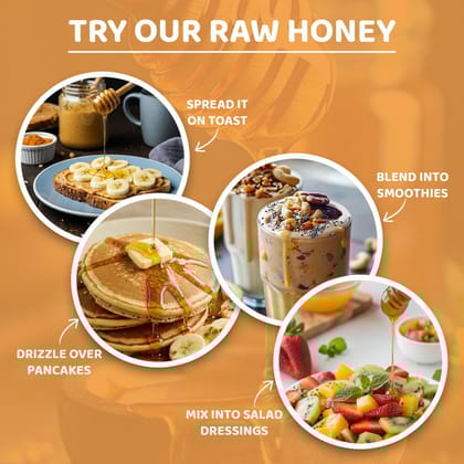 Natural Raw Honey | Unprocessed | Filtered | Healthy Sweetener | 350g