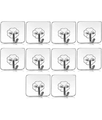 Self Adhesive PVC Flower Wall Hooks, Pack of 20 Heavy Duty Strong Nail Free Hooks for Wall