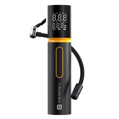 Portronics Vayu 5.0 Rechargeable Tyre Inflator with Fast Inflation (Black)