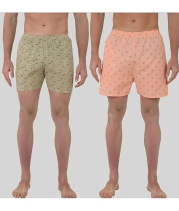 Forbro Pack of 2 Cotton Blend Boxers For Men's ( Multicolor )
