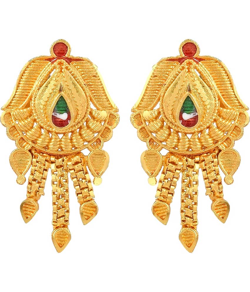 ADMIER Yellow Stud Earrings ( Pack of 1 )