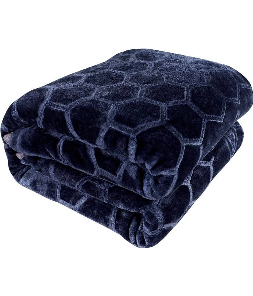 Kunal Prints Mink Solid Single Bed Blanket ( 215 cm x 150 cm ) - Grey ( Pack of 1 )