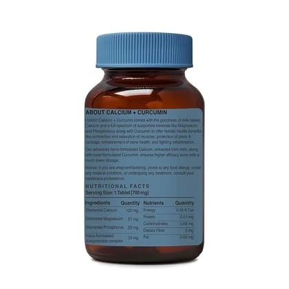 Holistic Calcium And Curcumin Supplements 60 Tablets