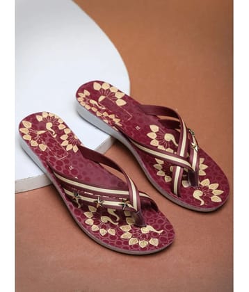 Fabbmate - Maroon Womens Flats - None